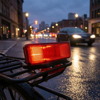 Rear Rack Reflector Plate Warning Light Rectangular Cycle Rear Rack Reflector Easy to Install