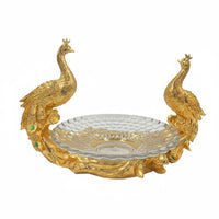 Peacock Fruit Tray European Style Mythical Bird Fruit Tray Decorative Centerpiece Peacock Glass Bowl Stand Bar, Lobby Area