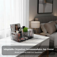 Rectangular Acrylic organizer Transparent Design Clear Container accessible-top-topped Top for Women