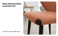 Upholstered Side Chair Soft Padded Cushion Curved Back Side Chair for Homeowners