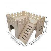 Wooden Hamster Hideout Large Size Guinea Pig Hideout House Polished Edges