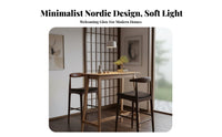 Solid Wood Bar Table Bar Height Table Nordic Oak Pub Table Minimalist Counter Height Table Crafted from Oak with Smooth Finish Suitable for Dining Home Partition Apartment Social Gathering