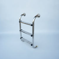 Long-Lasting Pool Ladder with 3 Steps Stable Stainless Steel Pool Ladder Weather-Resistant Compact for Homeowners