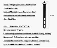 Aluminum Alloy Handlebar Mount for Folding Bikes with Computer, Light, and Bottle Cage