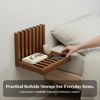Fold-down Nightstand Space-Saving Foldable surface Shelf surfacemounted Appearance