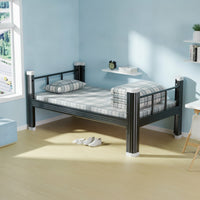 Metal Bed Frame with Bed Board Bolt Furniture No Box Spring Needed for Students, Workers, Dorm Rooms, Shared Housing