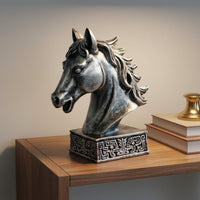 Resin Horse Head Sculpture Opening Gift House Decoration for Living Room