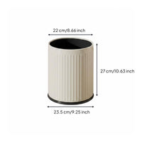 Large Trash Pail Long-Lasting Round Trash Can Space Saving