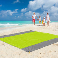 Picnic Blanket and Waterproof Mat for Outdoor Use, Large Camping Mat with Stakes and Carry Bag, Durable Polyester Picnic Mat, Beach Blanket