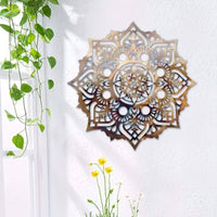 Metal Mandala Wall Oversized Size Mandala Wall Decor Hollow Cut Design for Outdoor