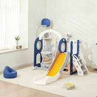 Slide and Swing Set Multi-Function Dinosaur Slide Indoor Outdoor Playground Playset for Young Children, Kids, Playroom, Backyard, Living Room