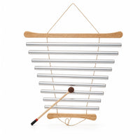 Handheld 9-Tone Chime with Mallet Single-Row Bar Chime with Mallet Relaxing Instrument for Percussionists, Sound Baths