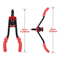 Manual Rivet Gun, Hand Riveter, Dual Handle, Durable and Effort-Saving, Hardware Tool