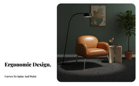 Single-Person Lazy Sofa Light Luxury Design Upholstered Armchair Space-Saving Ergonomic Comfort for Homeowners, Balcony, Bedroom