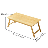 Laptop Bed Tray Table Bamboo Laptop Table Space-Saving for Floor, Students