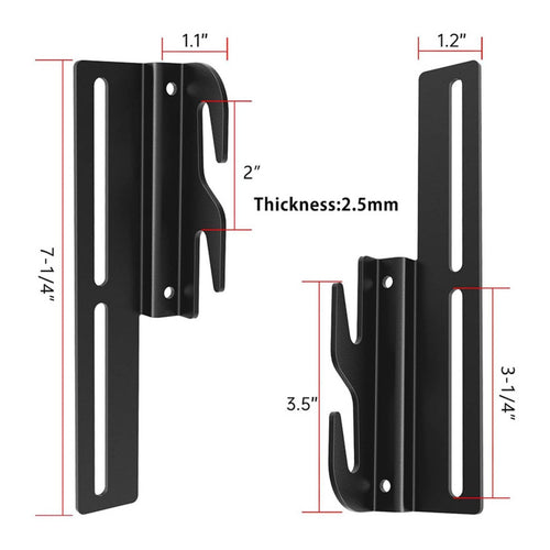 2 Pieces Bolt on to Hook on Adapter Adjustable Hook on Bed Rail Bracket