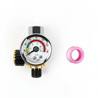 Labor-Saving Knob Spray Pressure Regulator High-Precision 1/4 Inch thread/4 Airflow Control Valve Anti-Slip Design Air Regulator with Gauge for Painters, Mechanics, DIYers, Auto Body Shop, Workshop, Garage