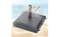 Patio Umbrella Base Square Wheeled Umbrella Base Wheels Outdoor Accessory