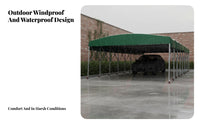 Retractable Wheeled Cover Waterproof Retractable Carport with Casters Anti Outdoor Shelter for and and Marketplace Vendors, Car Owners, Outdoors