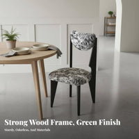 Nordic Inspired Boucle Side Chair Retro feeling Dining Seat Soft Upholstery Home Furnishing Curved rearrest for Interior Designers, Homeowners, Office Managers, Living Room, Bedroom, Cafe, Reception Area