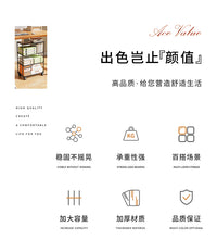书架移动落地置物架儿童玩具小推车收纳架宿舍零食架简易多层书橱 黑色-中号
