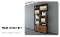 Modern Design Multi-Tier Shelving unit Multifunctional Multi-Tier exposed storage shelf Space-Saving Storage Rack Sturdy for residents, Interior Designers, Office Workers, Entryway, Hallway, Bedroom, Kitchen
