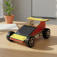 Wooden Solar Powered Car Great Gift Idea Wooden Assembly Toy for Classroom, Kids