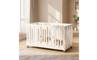 Modular Plastic Playpen Transparent Indoor Pet Enclosure Sturdy for Young Dogs