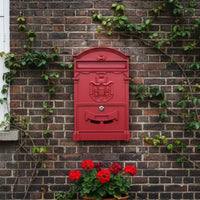 Vintage Wall Mail Box Rust Resistant Wall Mounted Mailbox Powder Coat Finish