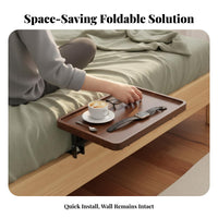 foldable Bedside Tray Space-Saving Storage Rack no-tools-required installation for Small areas