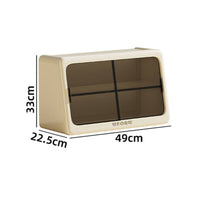 Sliding Door Cup Cabinet Countertop Tumbler Storage Rack Opaque Body