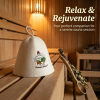 Wool Sauna Hat Heat Resistant, Steam Room Cap for Relaxation, Wellness Cap for Sauna, Highly Absorbe - Image 4