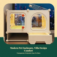 Indoor dog house with toilet