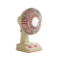 Two-Knob Desk Fan Circular Grille Retro USB Desk Fan Desktop Use