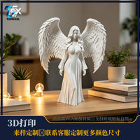 Nordic Girl Angel Statue 3D Printed Creative Desktop Decoration Art Gift Home Ornament