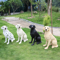 Seated Labrador Statue Floppy Ears Labrador Dog Sculpture Large Home Decoration