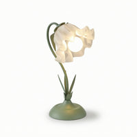 Floral Table Lamp Decorative Lamp with Flower Shade Modern for Dorm Room, Teens