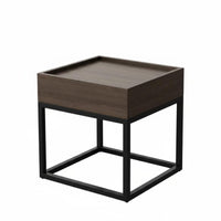 C-Shaped End Table Modern Design Bedroom Furniture Easy Assembly for Home Office