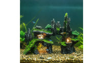Aquarium Mountain View Stone Ornament Looking Artificial Rockery Ornament Realistic Aquarium Rock with Caves