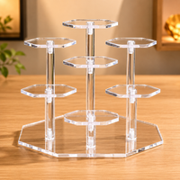 Black Acrylic Box for Figurines, 7-Slot Collection Display Case, Exhibition, Dust Protection