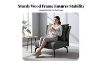 Upholstered Barrel Chair Light Luxury Household Furniture Italian Aesthetic Design Comfortable Seating for Adults, Readers