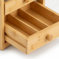 Bamboo Coffee Pod Drawer Organizer, Coffee Pod Holder for Kitchen Counter, Bamboo Drawer Organizer Coffee, Minimalist Coffee Pod Holder Drawer
