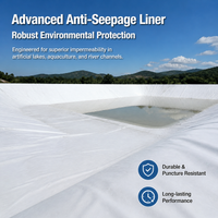 Geocomposite Membrane Roll, Anti-Seepage Geotextile Membrane Roll for Pond & Lake Liner, Non-Woven Material & Film Drainage Membrane Roll