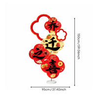 Chinese Housewarming Decoration Festive Atmosphere Freestanding Sign 3D Effect Tabletop Decor