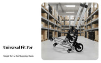 Trolley Wheel Bracket Telescoping Handle Replacement Wheel Bracket Folding Hand Trolley Cart Easy to Use Sturdy Duty Utility