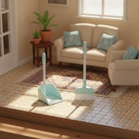Dollhouse Cleaning Tools Scene Prop Miniature Cleaning Tool Set Versatile Decoration Miniature Broom and Dustpan Set for Photography Props, Play House