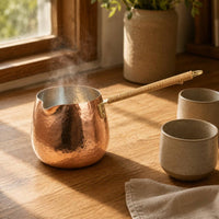 Turkish Coffee Pot Tin Lined Cezve Pot Heat Conductive