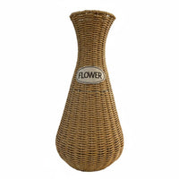 Imitation Rattan Vase Minimalist Design Floor Vase Look Home Decoration for Office