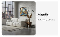 plush Segment Lounger Nordic & design configurable Couch Combinable Design Sectional Sofa for Apartment Dwellers, residents, Small areas, Bedroom, Lounge Area