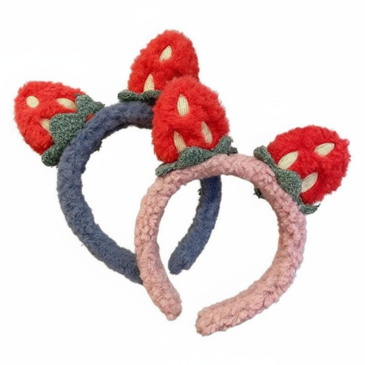 Strawberry Plush Hairband, Sweet Design, Girls Gift
